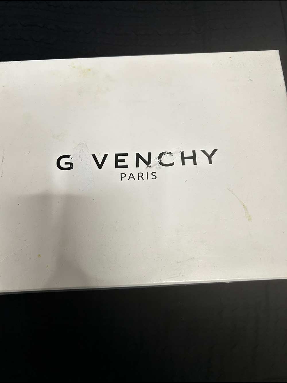Givenchy White Logo Shoe Box with Branded Cards
